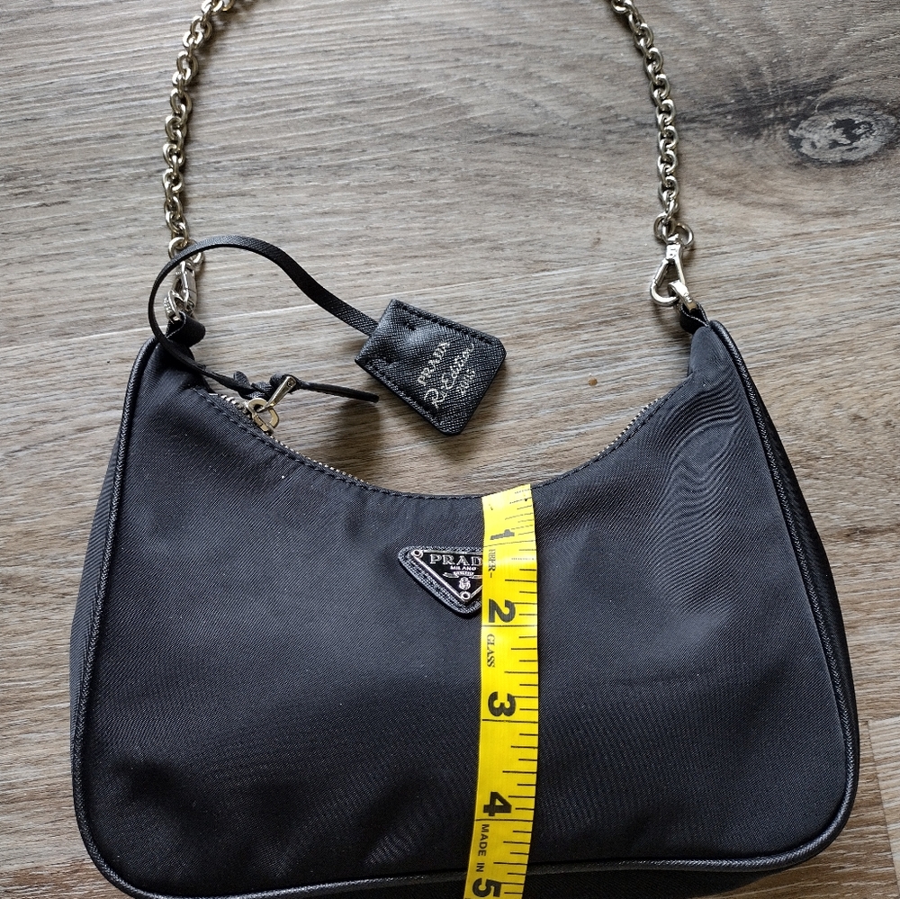 Prada Mini Black Nylon Shoulder Bag - Picture 13 of 13